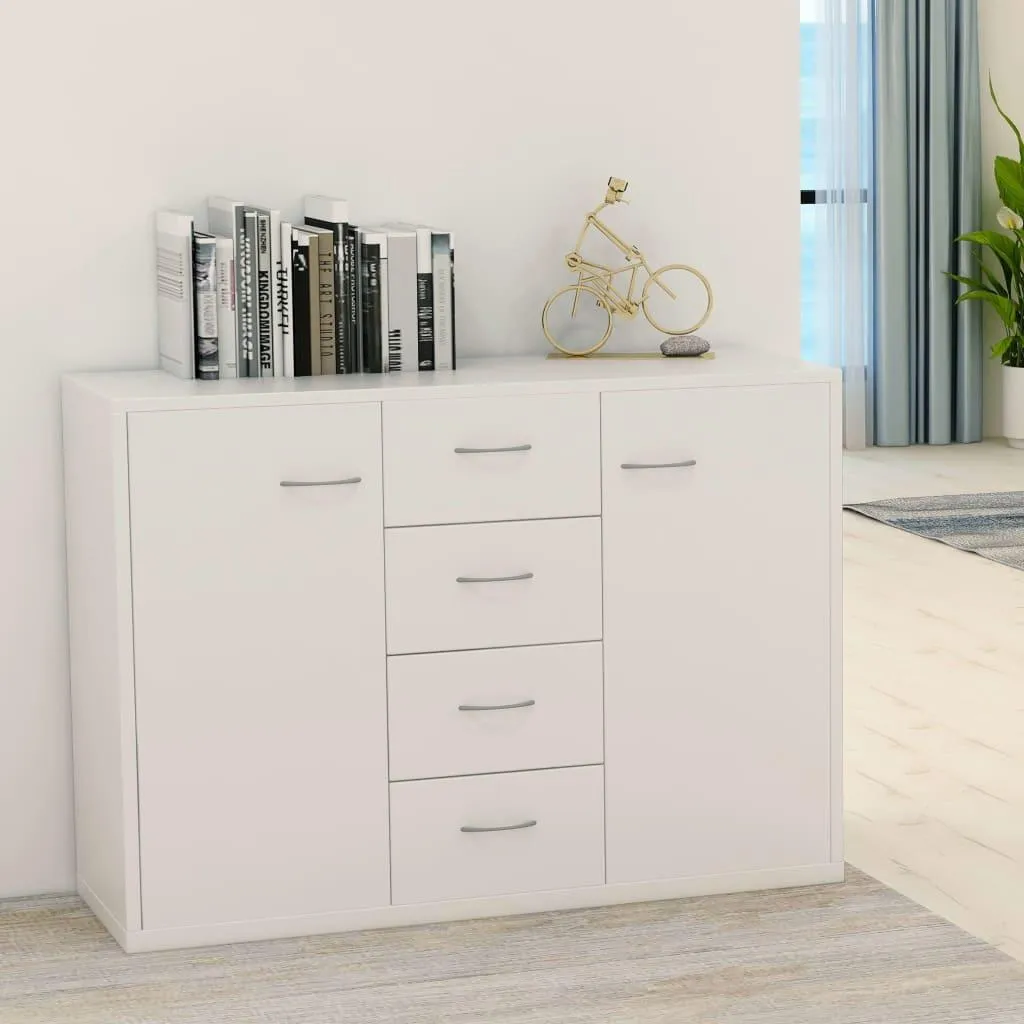 vidaXL Credenza Bianca 88x30x65 cm | Mobiletto Salvaspazio Moderno