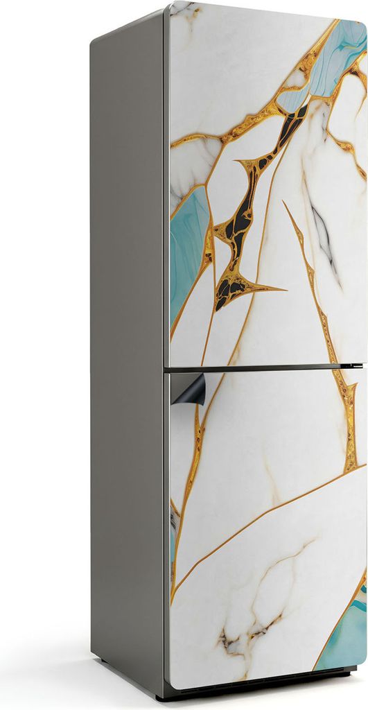Abstraktes Marmormuster – Magnetische Kühlschrank Abdeckung – Dekorfolie magnetisch Küche – Kühlschrank Magnet Deko – selbstklebende Mag...