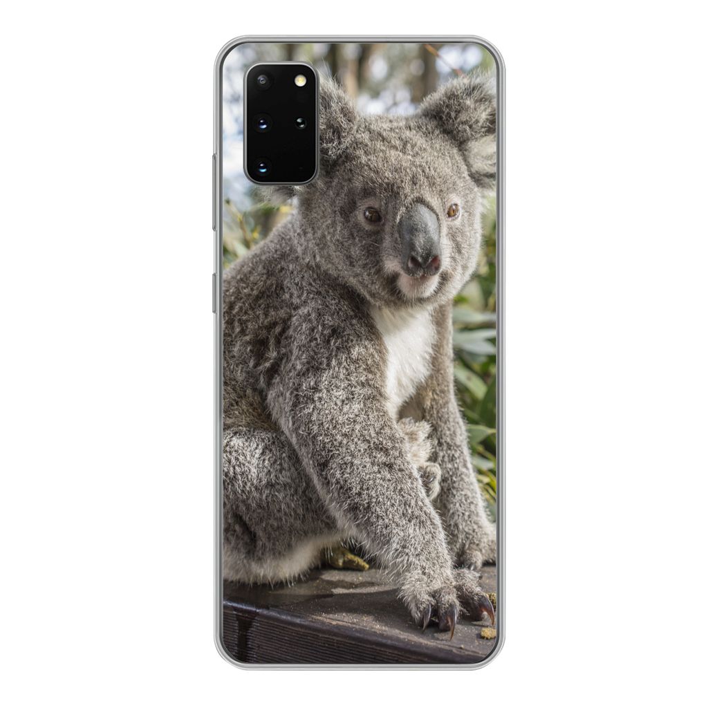 MuchoWow Handyhülle Schutzhülle Hülle für Samsung Galaxy S20 Plus Koala - Regal - Pflanzen - Kinder - Jungen - Mädchen Silikon Softcase Hand...