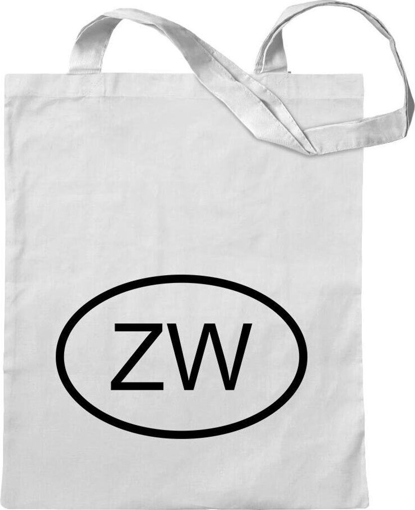 Kiwistar - Baumwolltasche - weiss - Simbabwe ZW - Turnbeutel Fun Rucksack Sport Beutel Gymsack Ziehgurt