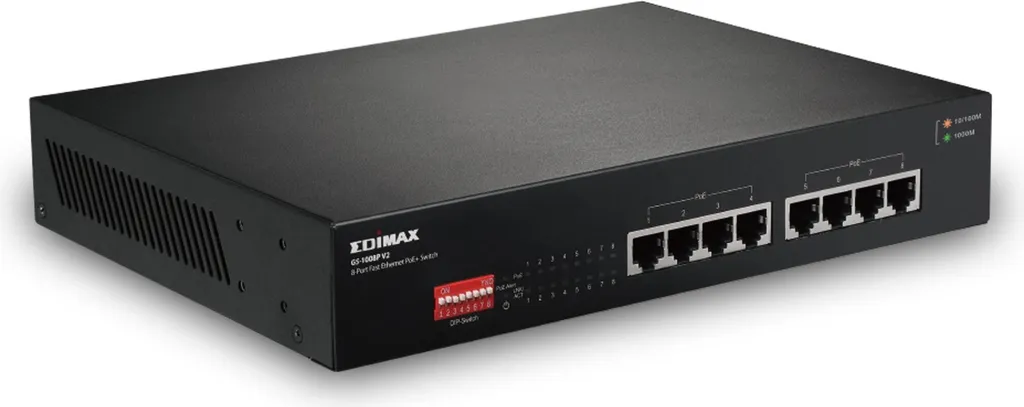 Switch Gigabit 8 Ports PoE pour Caméras IP - EDIMAX GS-1008P V2