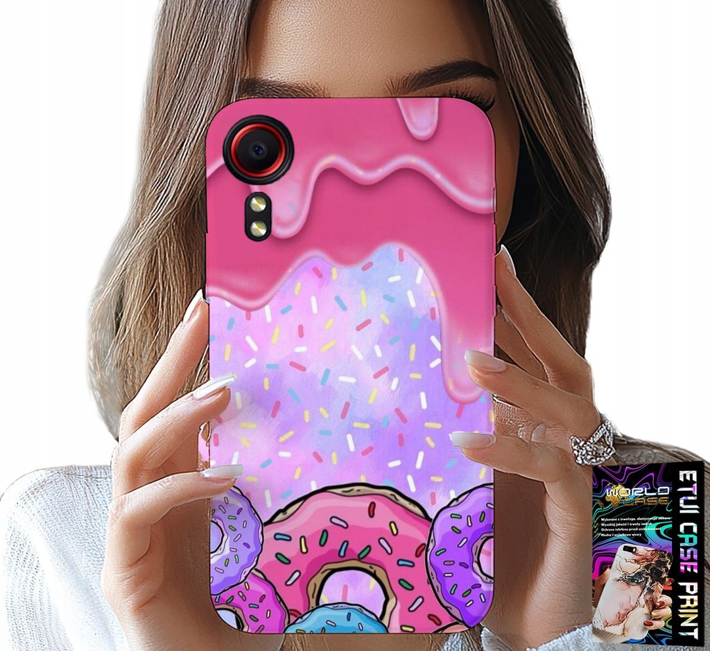 Gehäuse Für Samsung Galaxy Xcover 7 - Süsse Donuts Mit Zuckerguss Im Hintergrund + Glas
