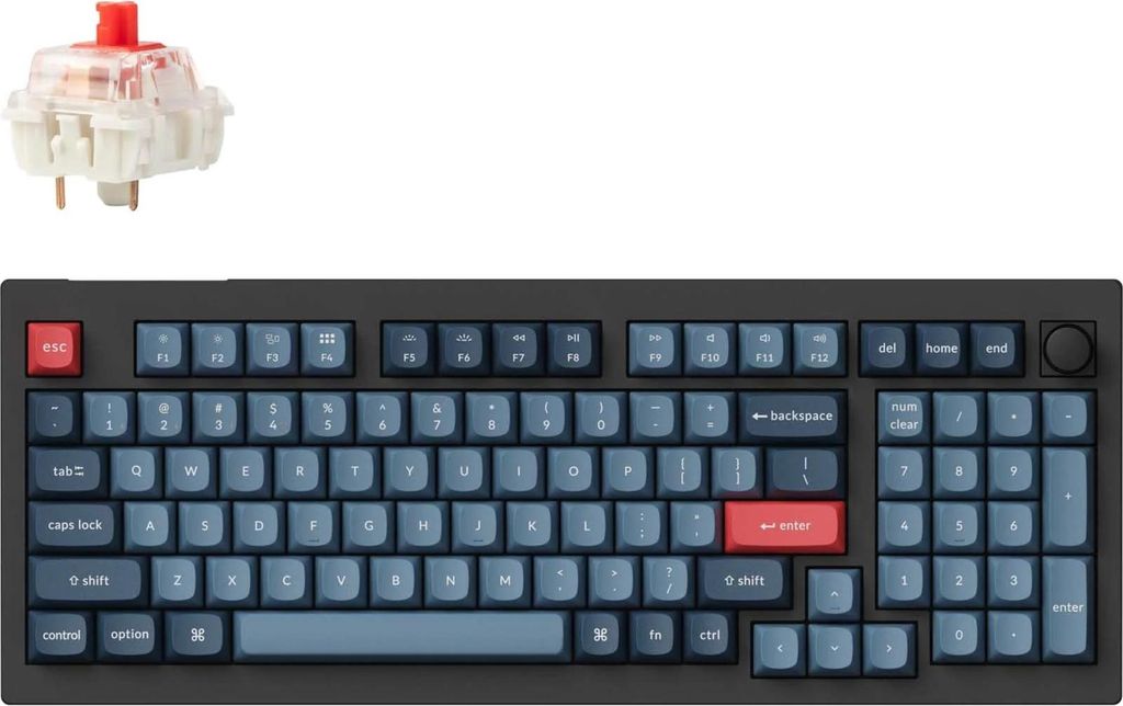 Keychron V5 Max QMK/VIA RGB-Knopf, roter Schalter, Produktbild 