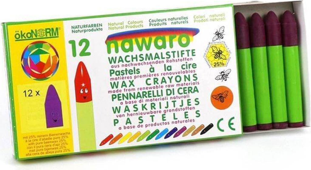 ökoNorm Wachskreide nawaro 12 Stück - mehrere Farben : violett Farbe: violett