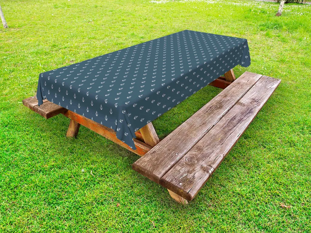 ABAKUHAUS Tovaglia Union Jack 140x200 Cm – Poliestere Resistente Alle Macchie – Blu Reale Bianco - 3