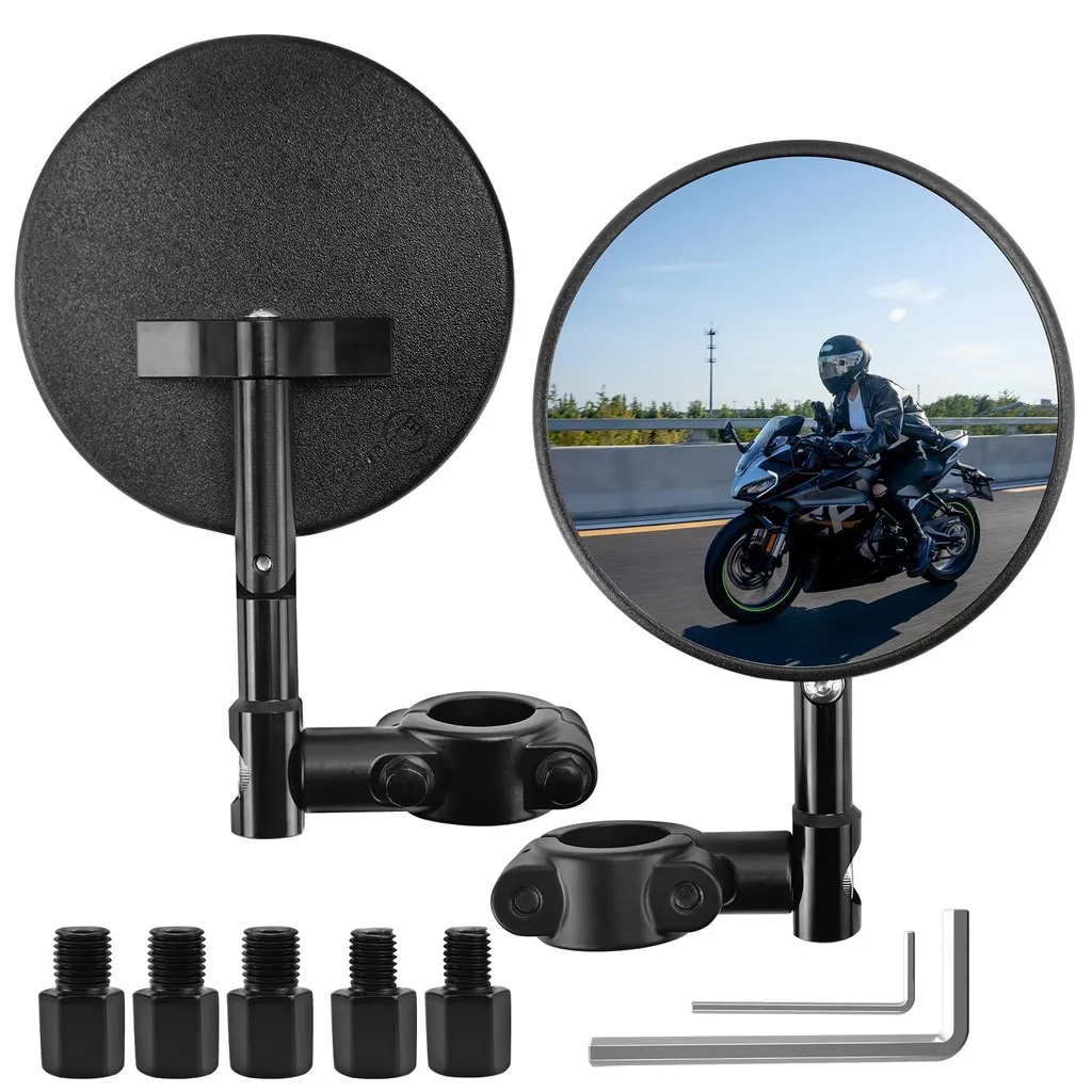 Rétroviseurs embout de guidon pivotants pour scooter et cyclomoteur 2pcs