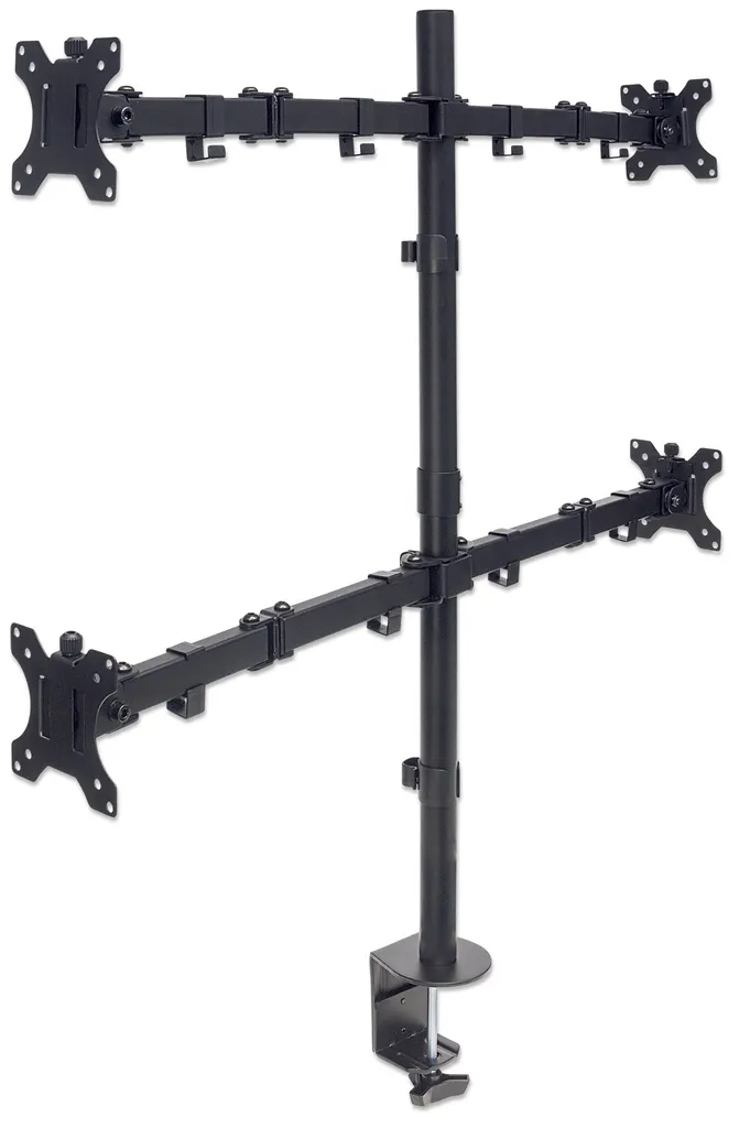 Support Bras de Bureau pour 4 Écrans 32 Pouces Max Manhattan Articulé