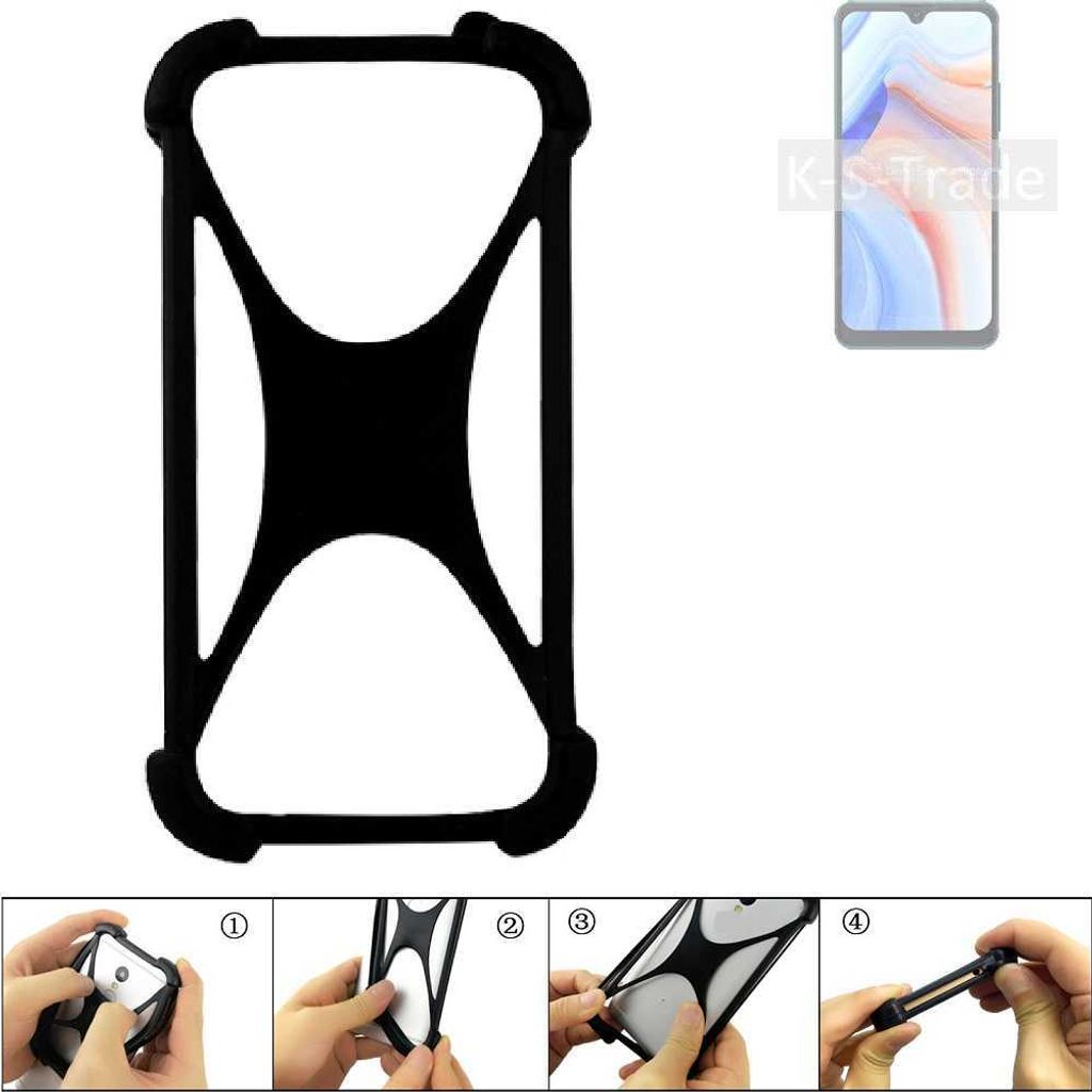 K-S-Trade Handy-Hülle Schutz-Hülle kompatibel mit Cubot Note 8 Silikon Bumper TPU Softcase Smartphone Stoßschutz, schwarz