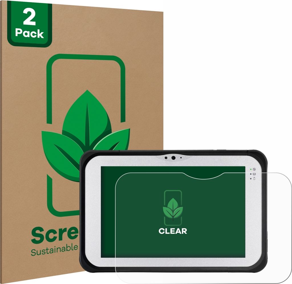 2x ScreenLeaf Schutzfolie für Panasonic Toughpad FZ-M1/ FZ-B2 nachhaltiger Displayschutz Display Schutz Folie Klar Transparent