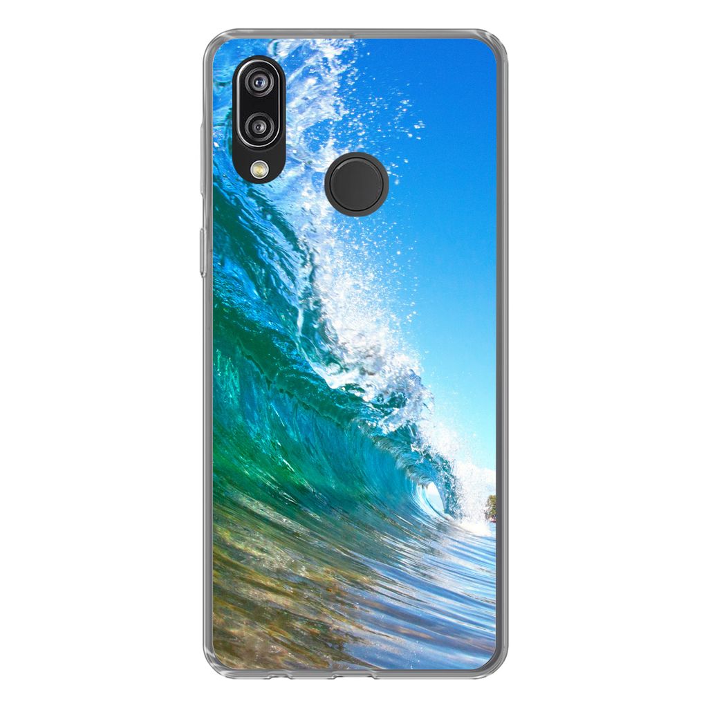 MuchoWow Handyhülle Schutzhülle Hülle für Huawei P20 Lite (2020) Nahaufnahme einer Welle, die sich vor der Küste von Hawaii bricht Silikon S...