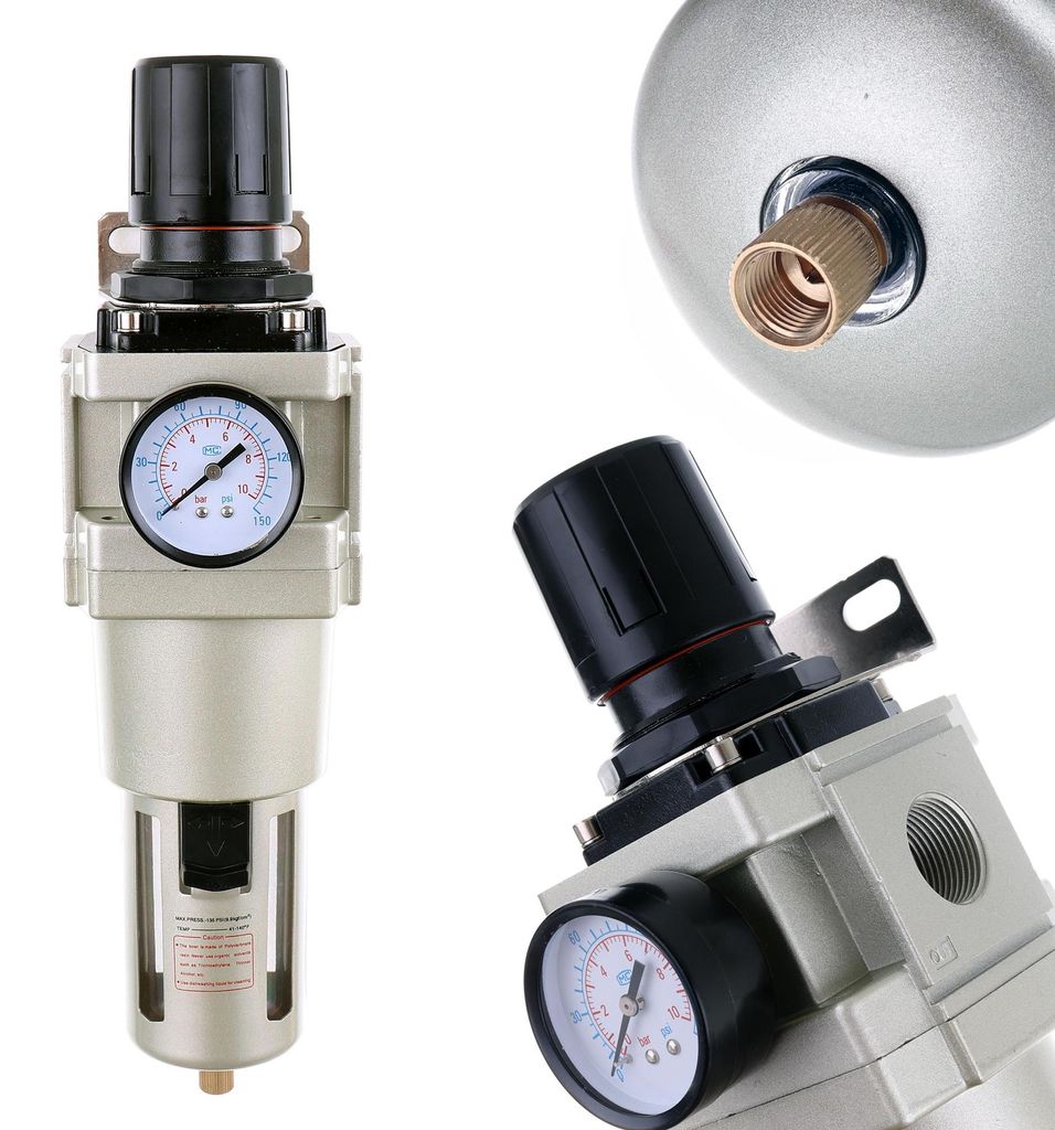 Filter Luftreduzierer 1 Zoll Trockner Staubspule Mit Manometer
