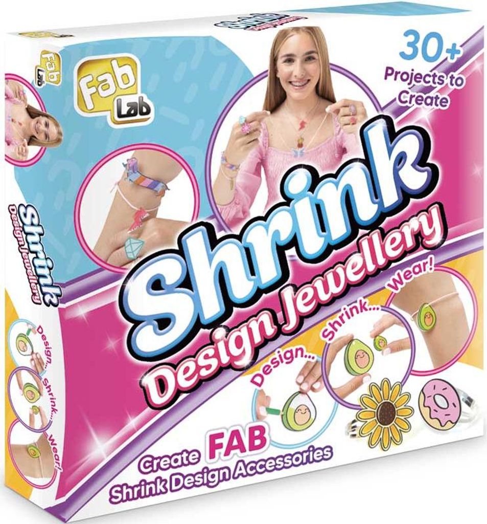 Shrink Design Schmuck Bastelset für Kinder - kreatives Spielzeug