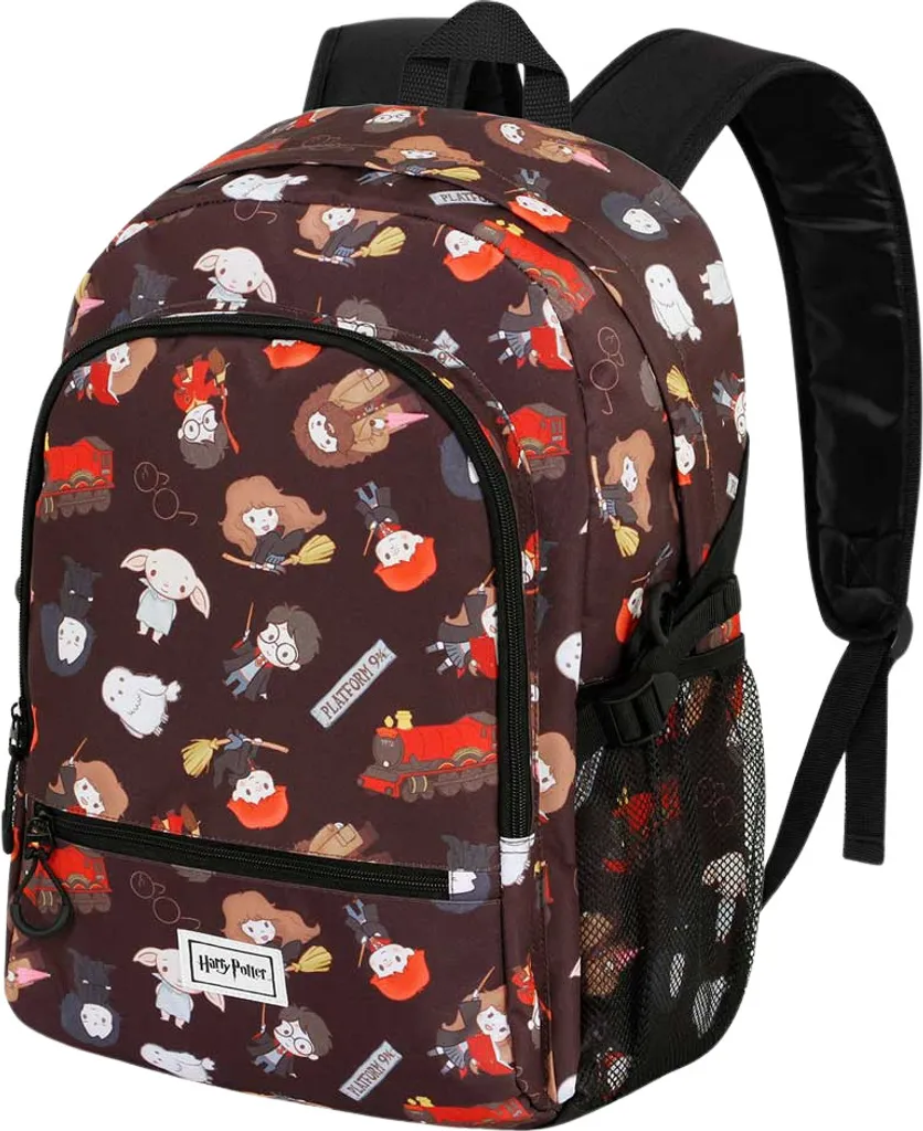 Grand sac à dos scolaire Harry Potter avec double compartiment zippé