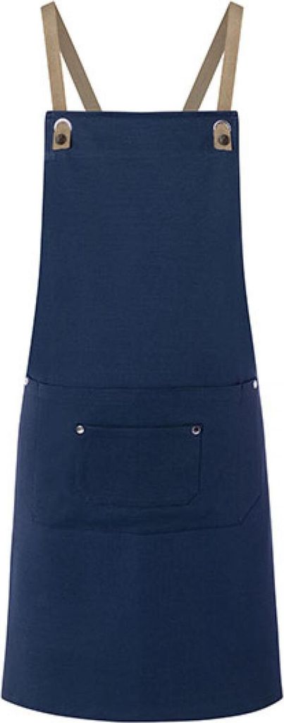 Karlowsky Latzschürze URBAN-NATURE Kreuzbänder große Tasche 70 x 85 cm unisex Polyester/Baumwollmix waschecht Stahlblau