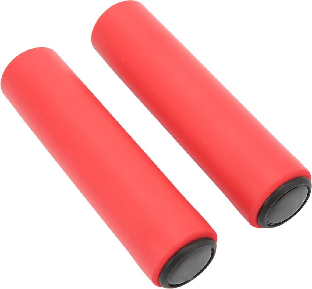 2 Stück Mountainbike-Griffe aus weichem, rutschfestem Silikon, reduzieren Ermüdung der Hand, PVC-Stecker, Stoßdämpfung, Lenker, Rot