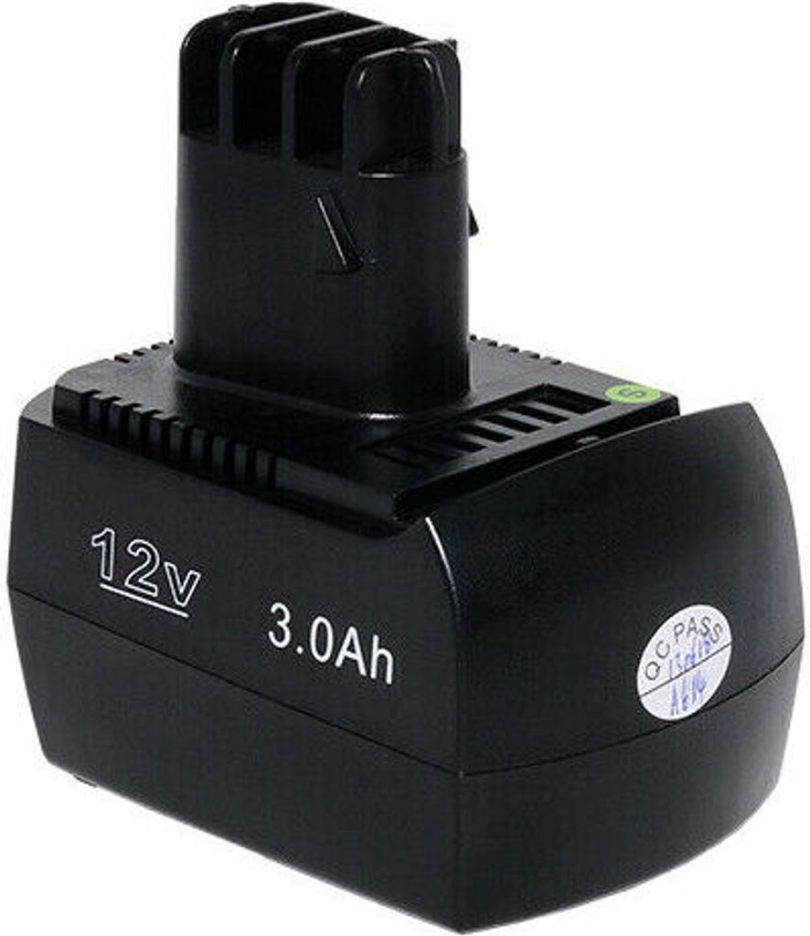 3000 mAh 12 V Ni-MH-Ersatzakku für Elektrowerkzeug METABO 6.02151.50 ULA9.6-1 BZ12SP BS 12 SP, BSZ 12, BZ 12 SP, SSP 12,Schwarz