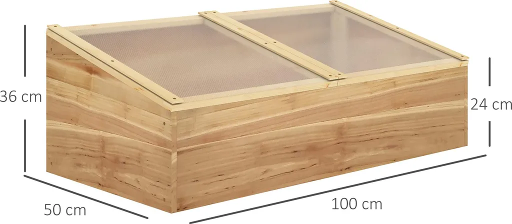 Mini-serre avec toit ouvrant bilatéral en polycarbonate robuste - 3