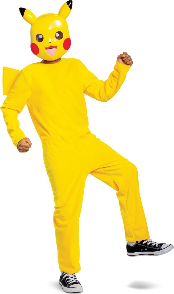 A child wearing a Pikachu costume.