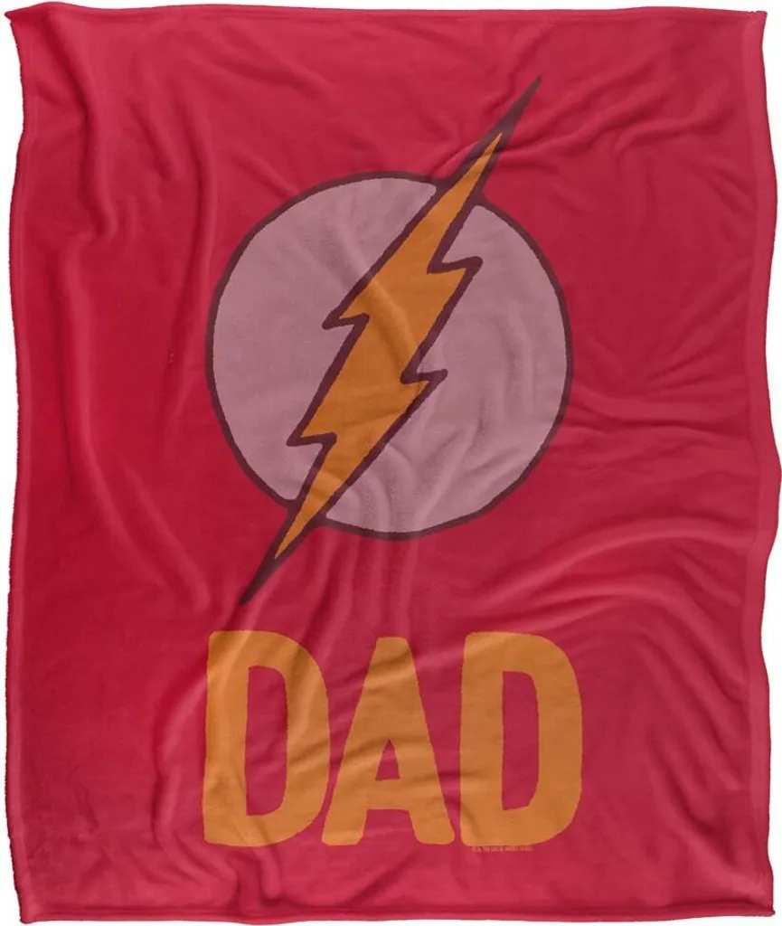 Plaid The Flash Dad TV18931 Multicolore - Couverture Douce Taille Unique