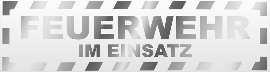 Kiwistar Feuerwehr im Einsatz gestreift Magnetschild Schild magnetisch - 30cm Chrom - Magnetfolie für Auto PKW Kfz