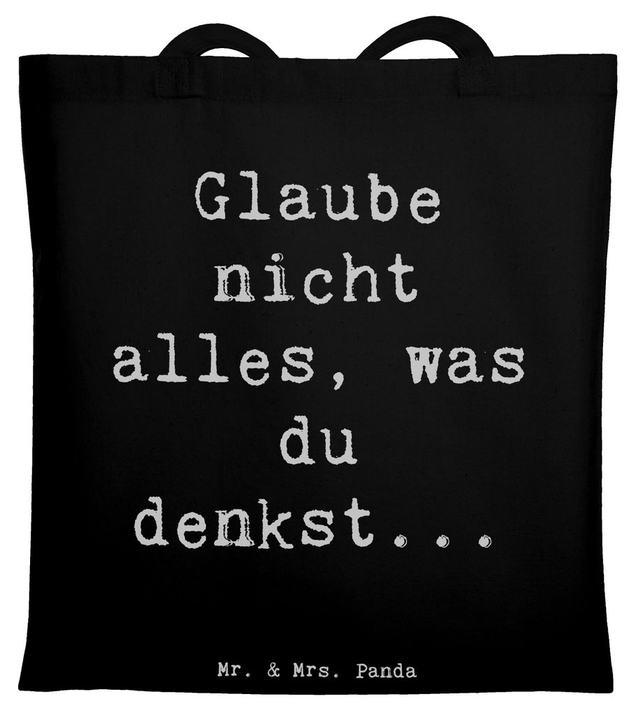 Mr. & Mrs. Panda Einkaufstasche Spruch Selbstvertrauen und Klarheit - Schwarz - Geschenk, Geschenke, Stimmungen, Gefühl, Schultasche, Motivation, ...