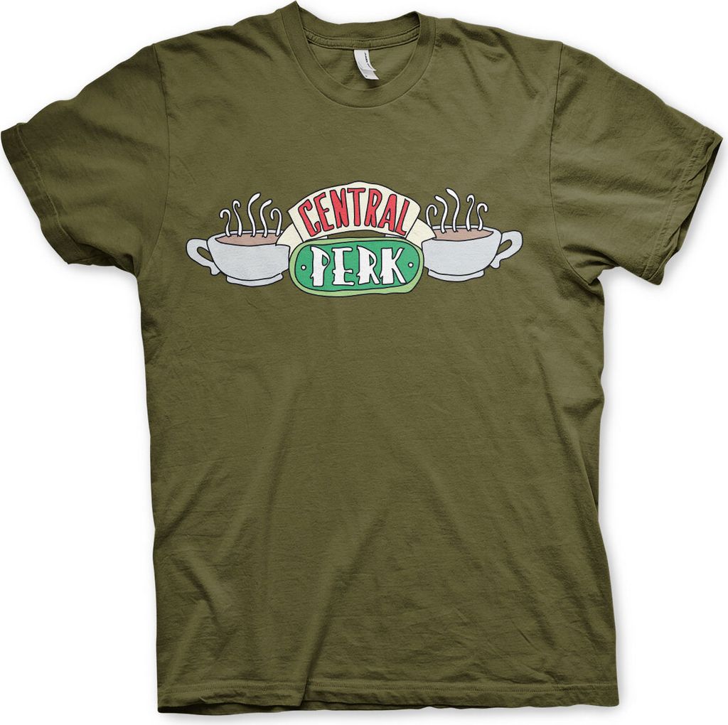 Friends - Central Perk T-Shirt - Large - Olive