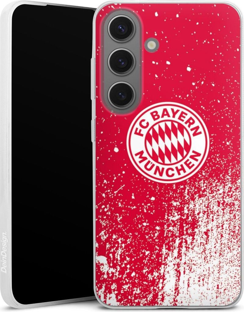DeinDesign Slim Hülle für Samsung Galaxy S25 Silikon Case Ultra Dünn Handyhülle FC Bayern München FCB Offizielles Lizenzprodukt