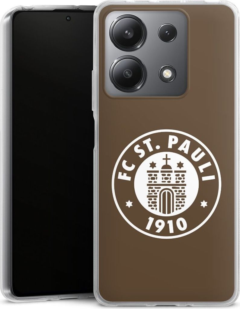 DeinDesign Handyhülle für Xiaomi Redmi Note 13 5G Silikon Hülle Case Smartphone Schutzhülle FC St. Pauli Offizielles Lizenzprodukt Wappen