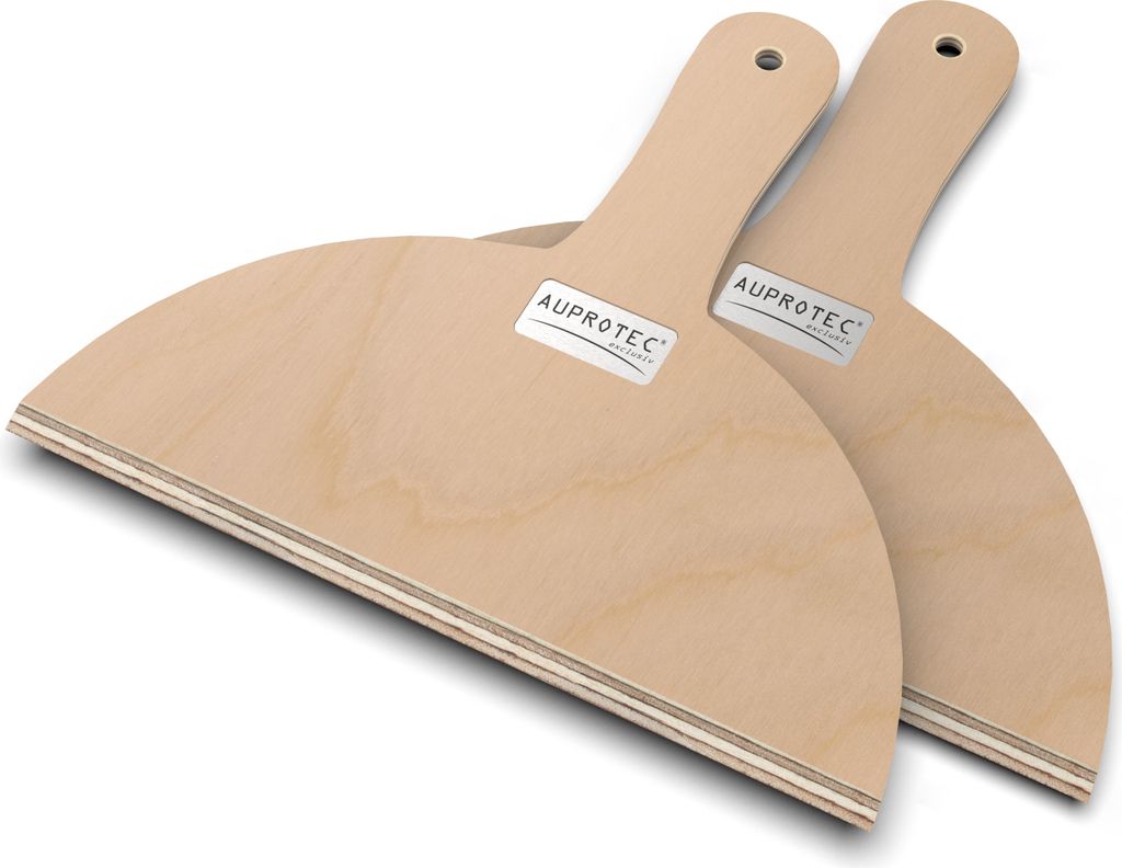 2er Set AUPROTEC Pizzaschaufel Modell Heiko: Größe XL Ø 41 cm Holz Pizzaschieber Pizzabrett
