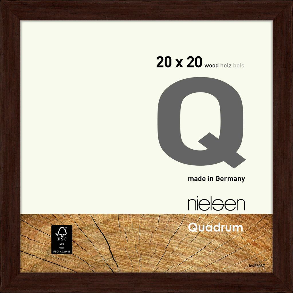 nielsen Holz Bilderrahmen Quadrum, 20x20 cm, Wengé Produktbild 
