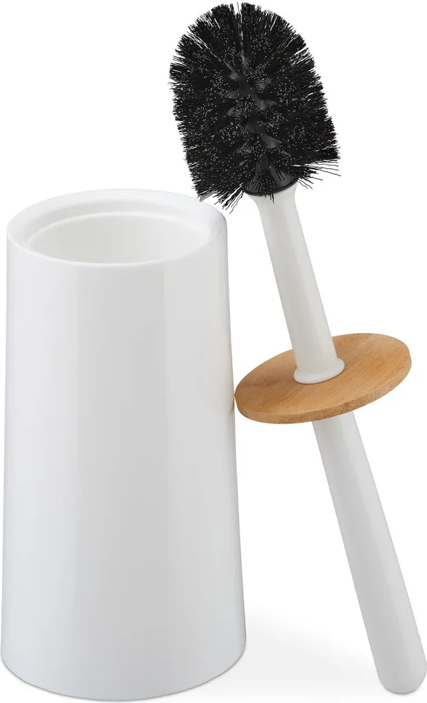 Relaxdays Scopino WC con Contenitore: Design Elegante e Igiene Garantita