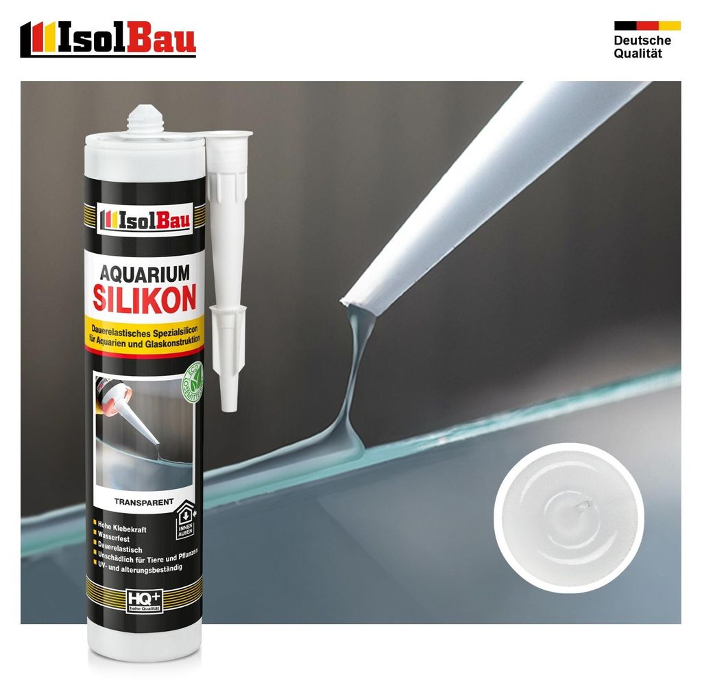 Isolbau Aquarium Silikon 300 ml Transparent 1 Stück Glassilikon dauerelastisch