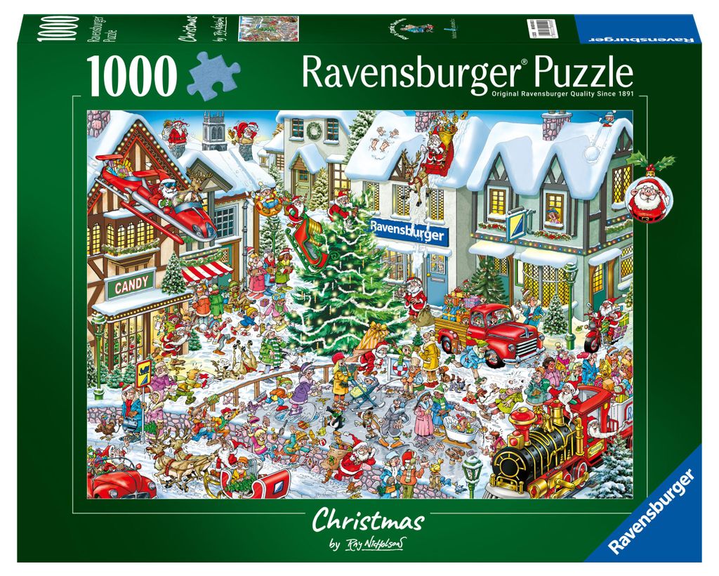 Weihnachtspuzzle 1000 Teile - Wimmelbild Weihnachten von Produktbild 