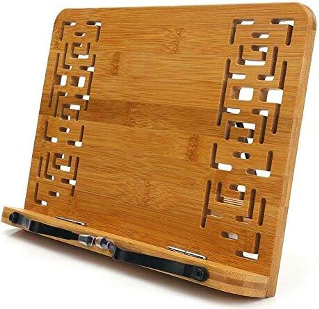 Feedal Bambus Reading Stand Kochbuch Dokumenthalter Buchend Laptop I Pad Lehrbuch PC Anzeige faltbare einstellbare Tablett
