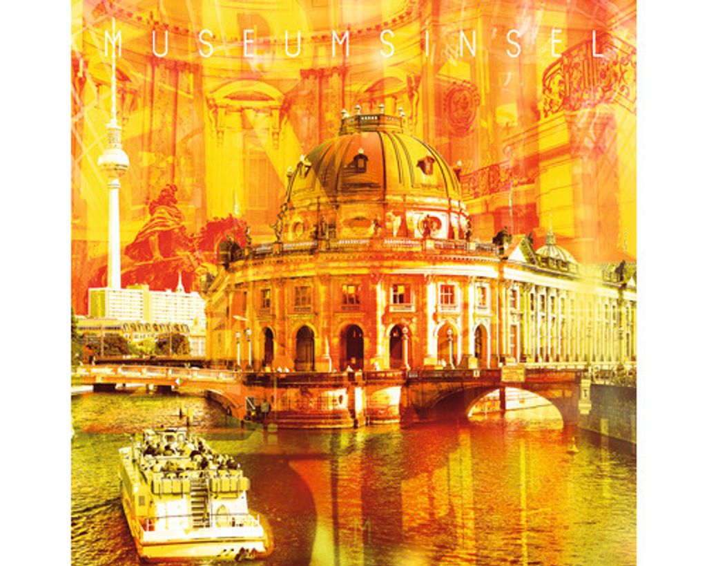Glasbild Berlin Museumsinsel 50x50 cm