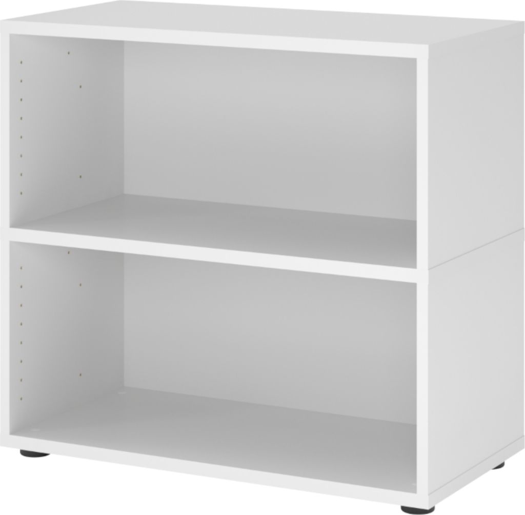 bümö flexi Aktenregal - 2 Ordnerhöhen - Nachbildung: Weiß