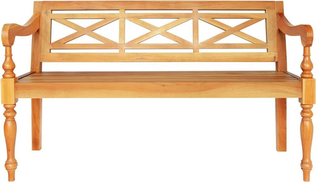 vidaXL Batavia-Bank Hellbraun 123 cm Massivholz Mahagoni