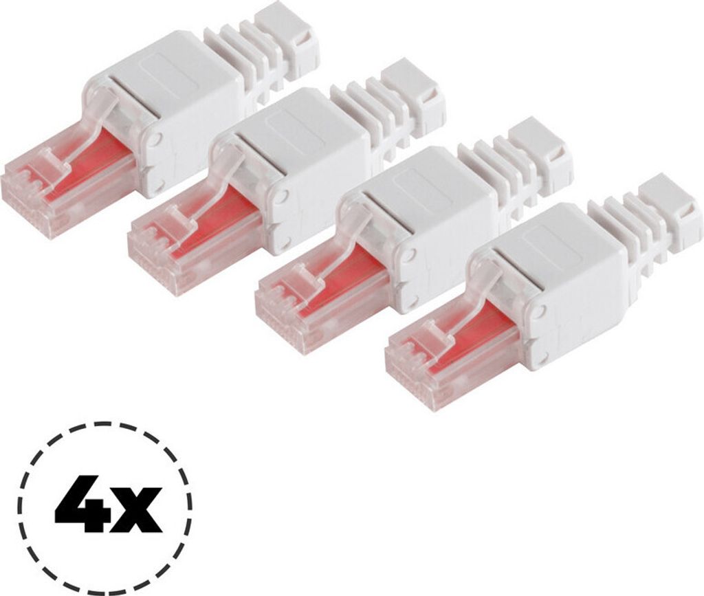 4x cat. 6 Tool-less RJ45 Stecker ungeschirmt Produktbild 