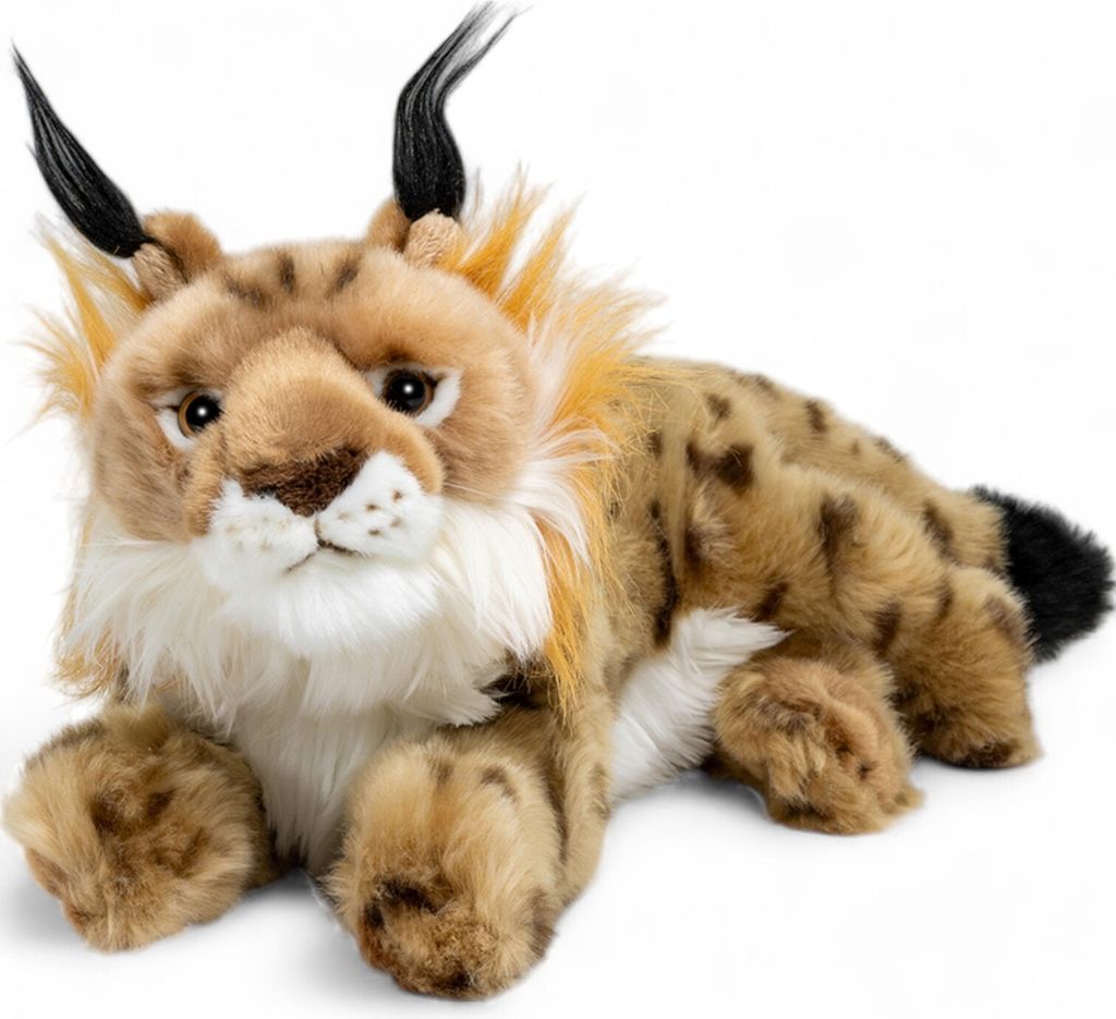 Carl Dick Lynx couché env. 28cm Peluche, animal en peluche, Image du produit 