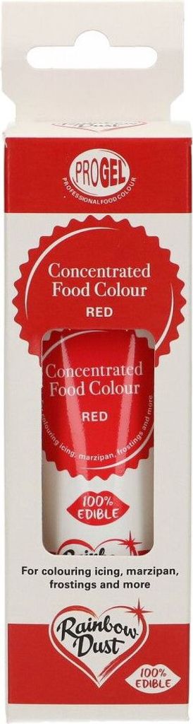 Rainbow Dust ProGel Red 25 ml Gelfarbe Lebensmittelfarbe Produktbild 
