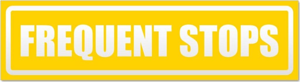 Frequent Stops invertiert Magnetschild Schild magnetisch