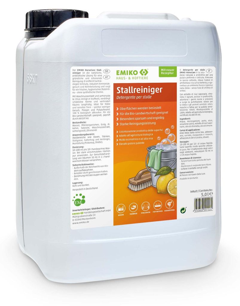 Emiko HorseCare Haus- & Hoftiere Stallreiniger 5L mit EM Produktbild 