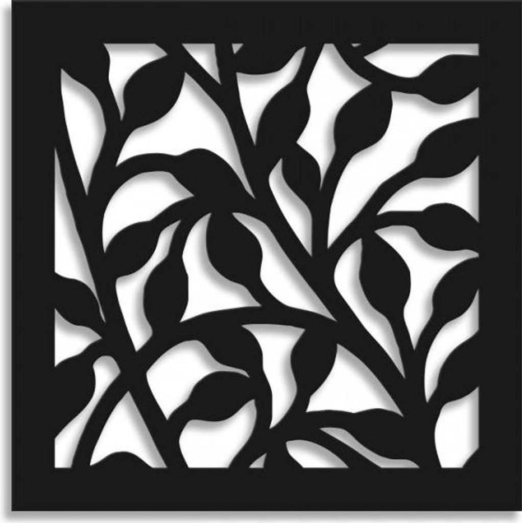 CESPUGLIO – Perforiertes PVC–Panel – Sonnenschutz 48x48 cm schwarz