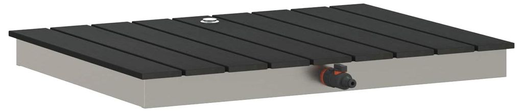 vidaXL Tuin douche, WPC en roestvrij staal 201, antraciet Productafbeelding 