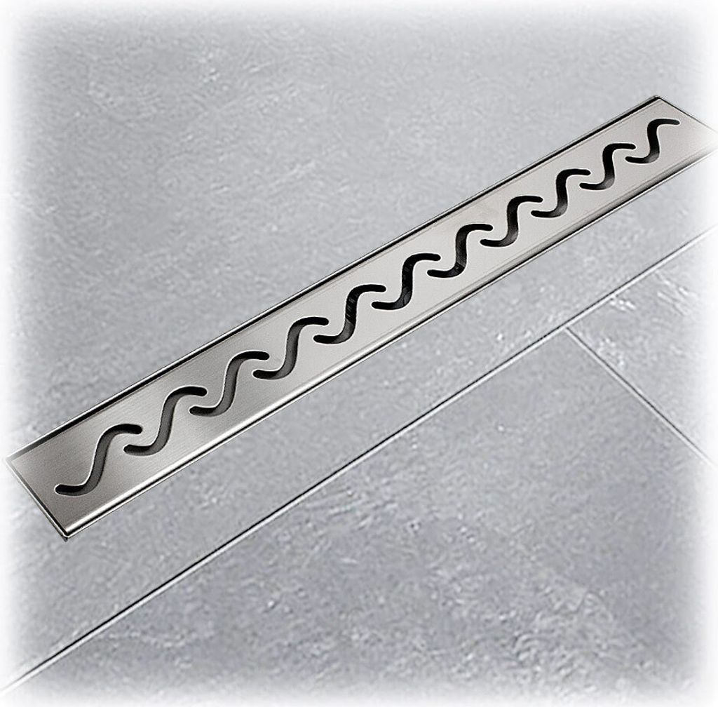 Bituxx Edelstahl Duschablauf Welle 90cm x 7cm MS-14728