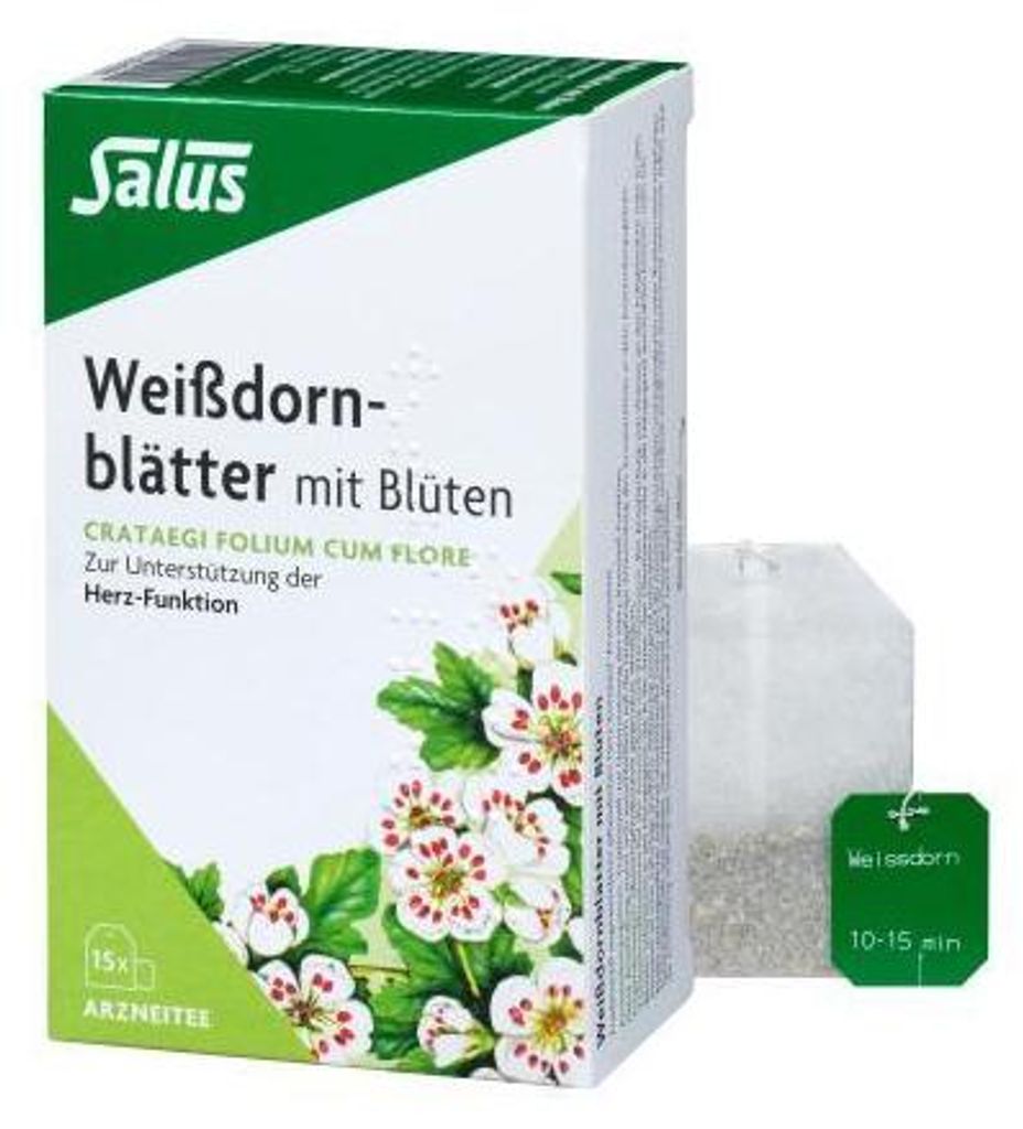 Salus Weißdornblätter mit Blüten, Arzneitee, Crataegi folium cum flore 15 St