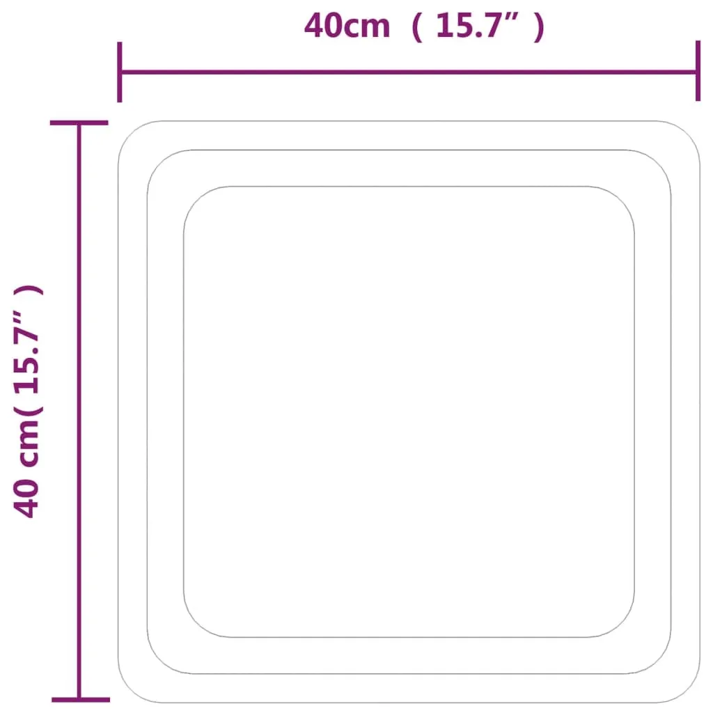 Specchio da bagno a LED 40x40 cm - 4