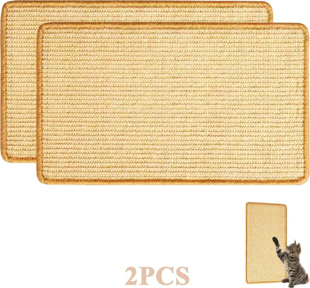sisal-katzenkratzmatte 25×50 cm, 2er-set Kratzteppich, Produktbild 