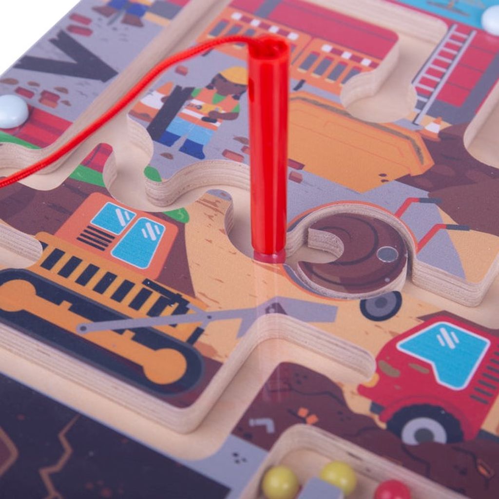 Bigjigs Toys Magnetbord Großstadt – Holz-Spielset Mit 16 Teilen, Für Kinder Ab 2 Jahren