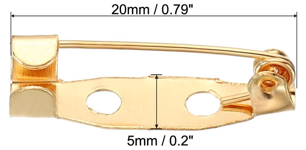 50 Stš¹ck Sicherheitsstangen Stifte Broschennadeln Sicherheitsnadeln Anstecknadeln zum Basteln 20mm fš¹r Ausweise Namenskarten Tags DIY Schmuck...